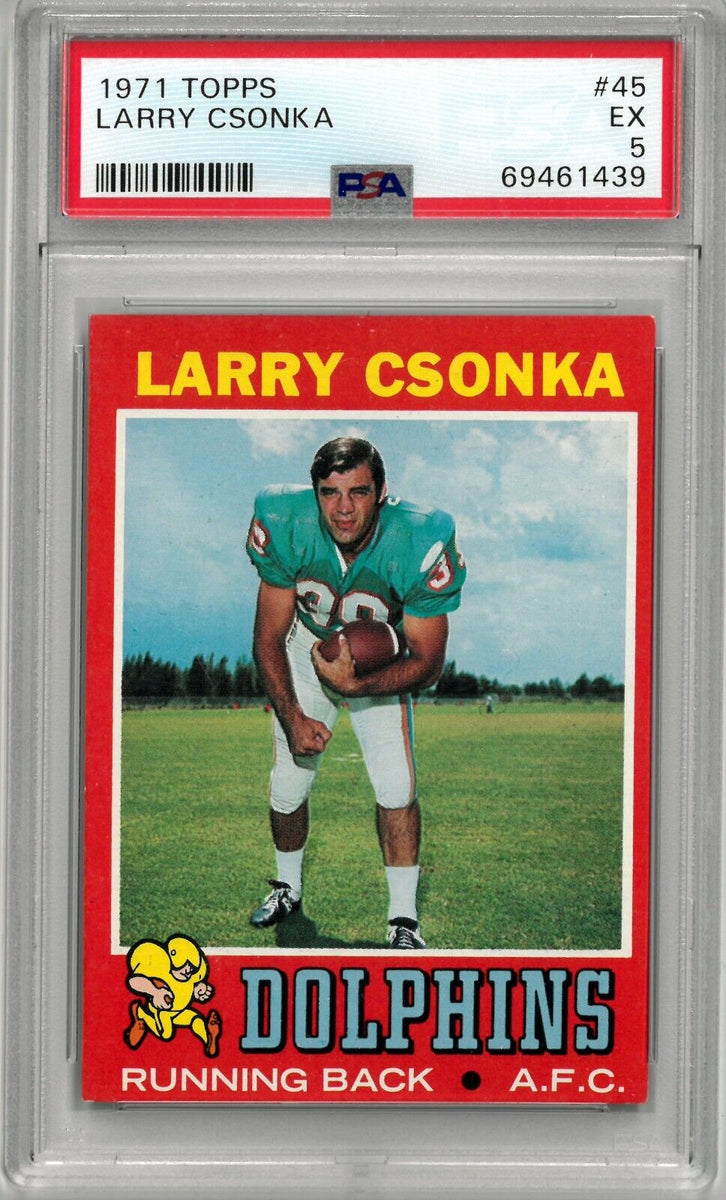 Larry Csonka 1971 Topps Football Card #45 - PSA Graded 5 EX (Miami Dol –  CollectibleXchange