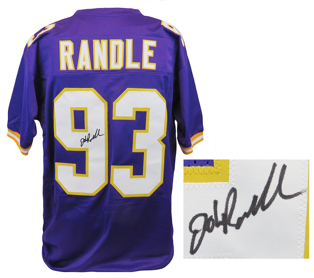 John Randle Authentic Signed Purple Pro Style Framed Jersey JSA