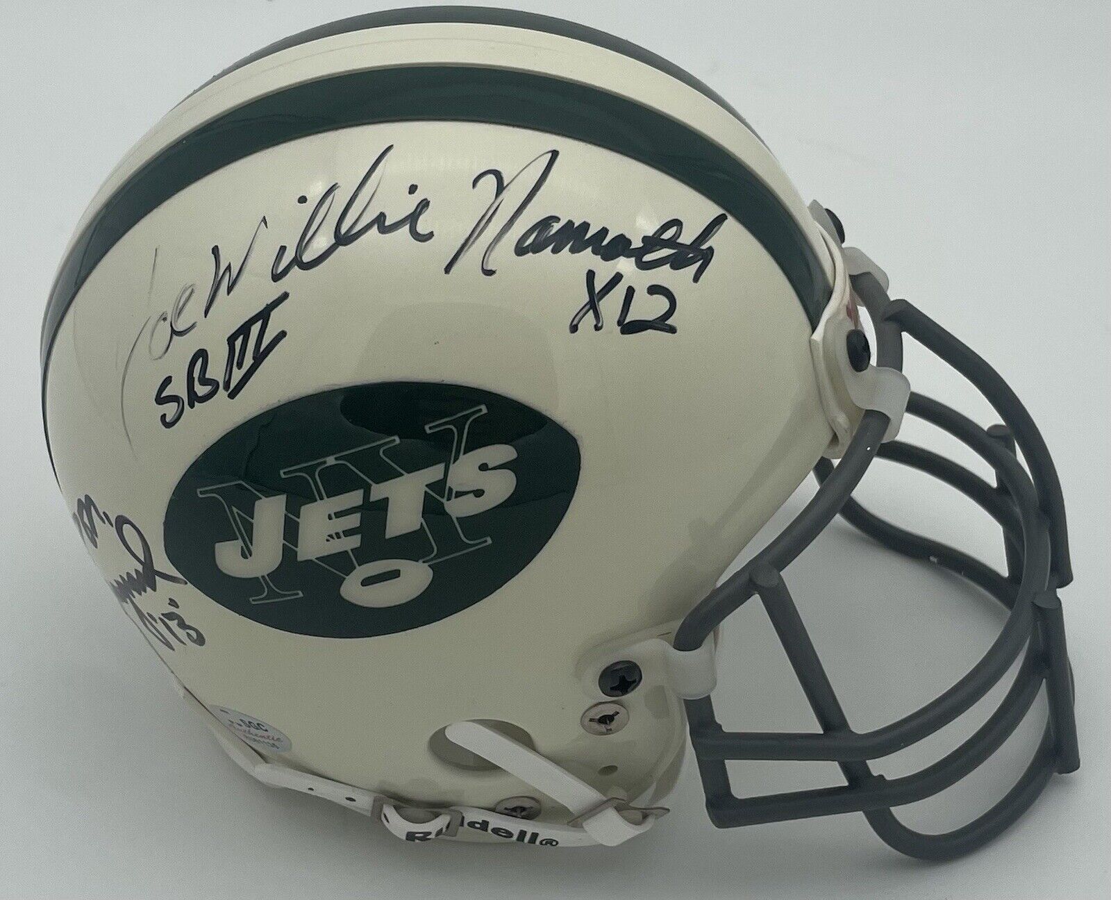 NY Jets 1969 Signed Mini Helmet Super Bowl 5 Auto Namath Full Name