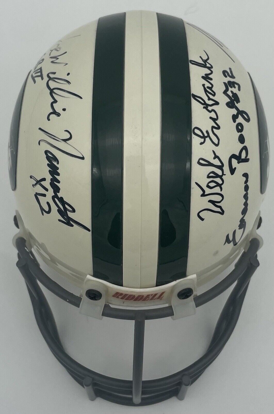 NY Jets 1969 Signed Mini Helmet Super Bowl 5 Auto Namath Full Name SB MVP  SGC