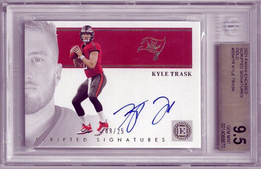 Kyle Trask signed 2021 Panini Encased On Card Auto 25 BGS Graded