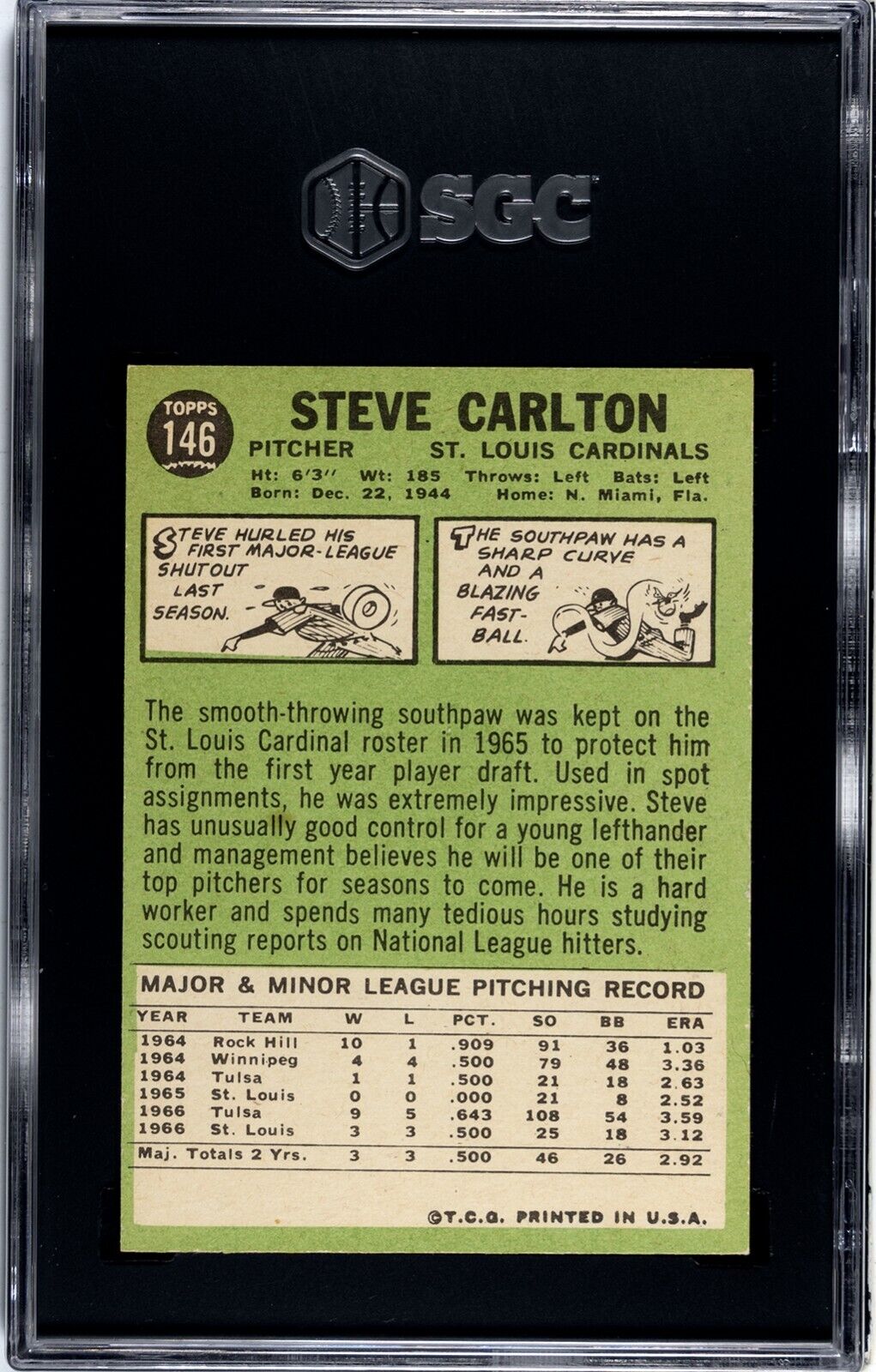 Auction Prices Realized Baseball Cards 1967 Topps Steve Carlton