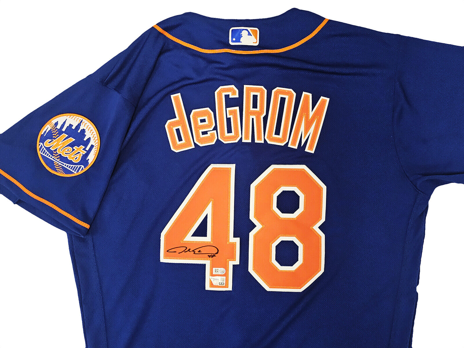 Mets Jacob deGrom Autographed Blue Nike Authentic Jersey Size 44 Fanatics