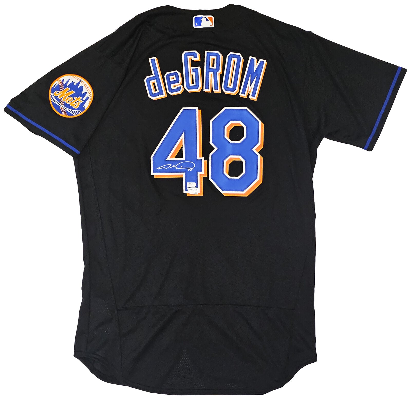 Mets Jacob deGrom Autographed Black Nike Authentic Jersey Size 44 Fanatics