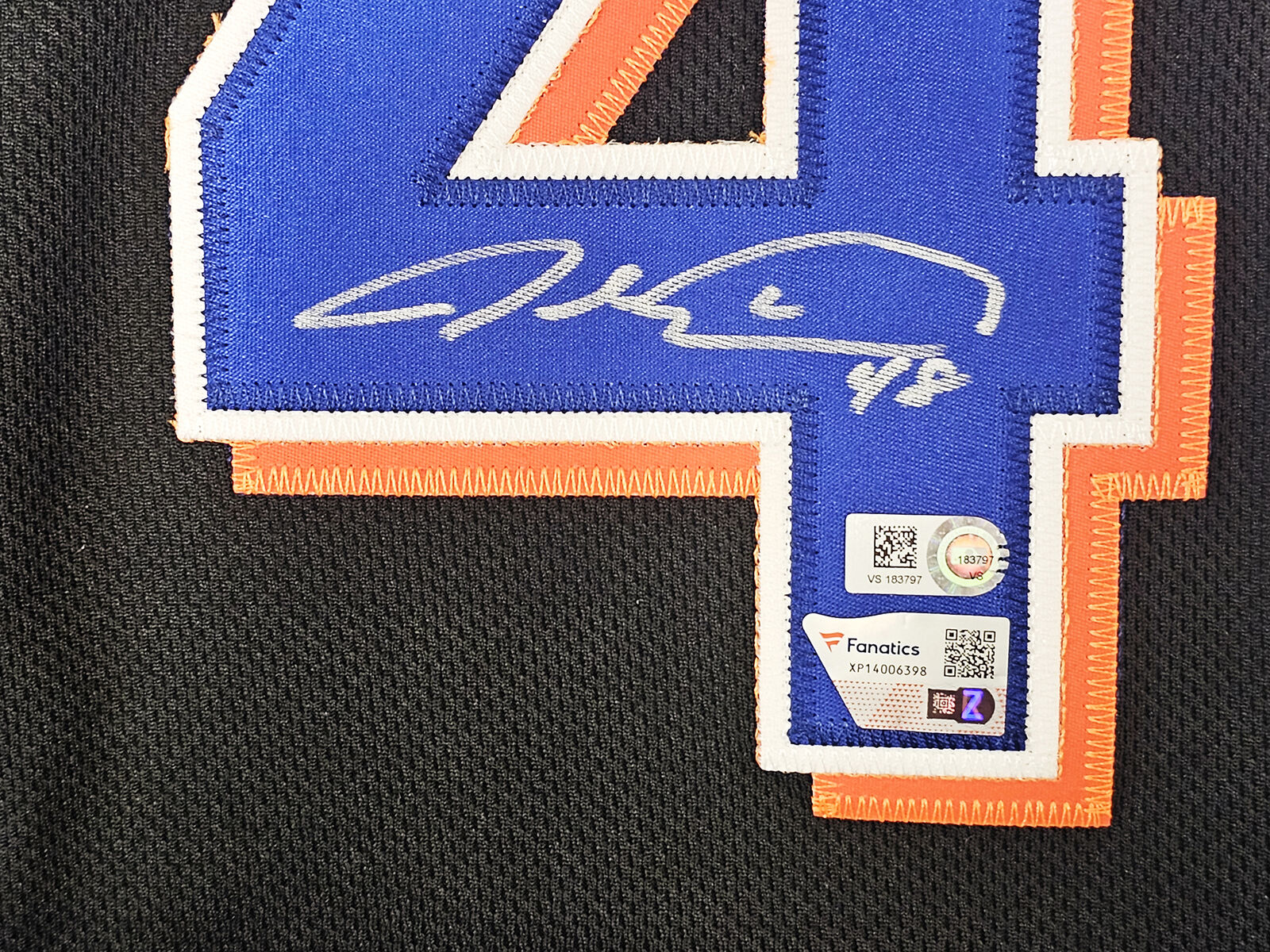 New York Mets Jacob deGrom Autographed Black Nike Authentic Jersey Size 48 Fanatics Holo