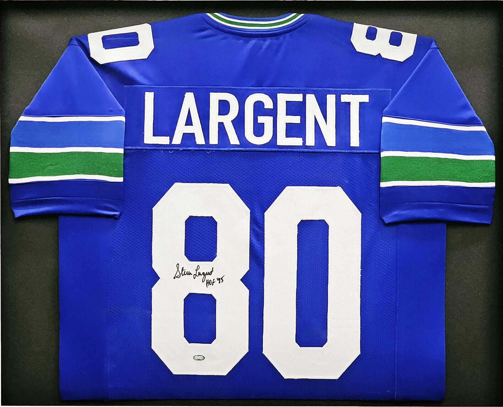 Seattle Seahawks Steve Largent Autographed White Jersey HOF 95 MCS Holo