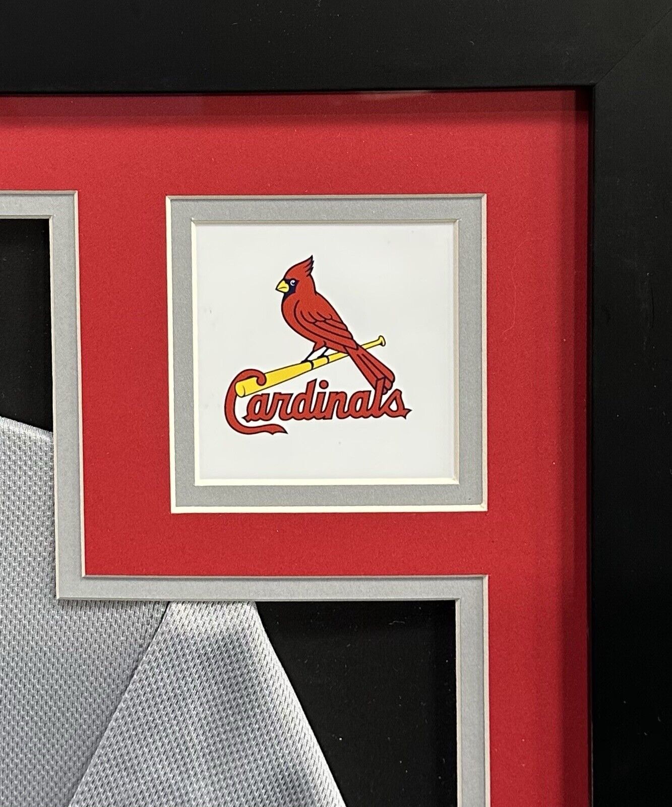 Albert Pujols Signed Cardinals 34.5x42.5 Custom Framed Jersey
