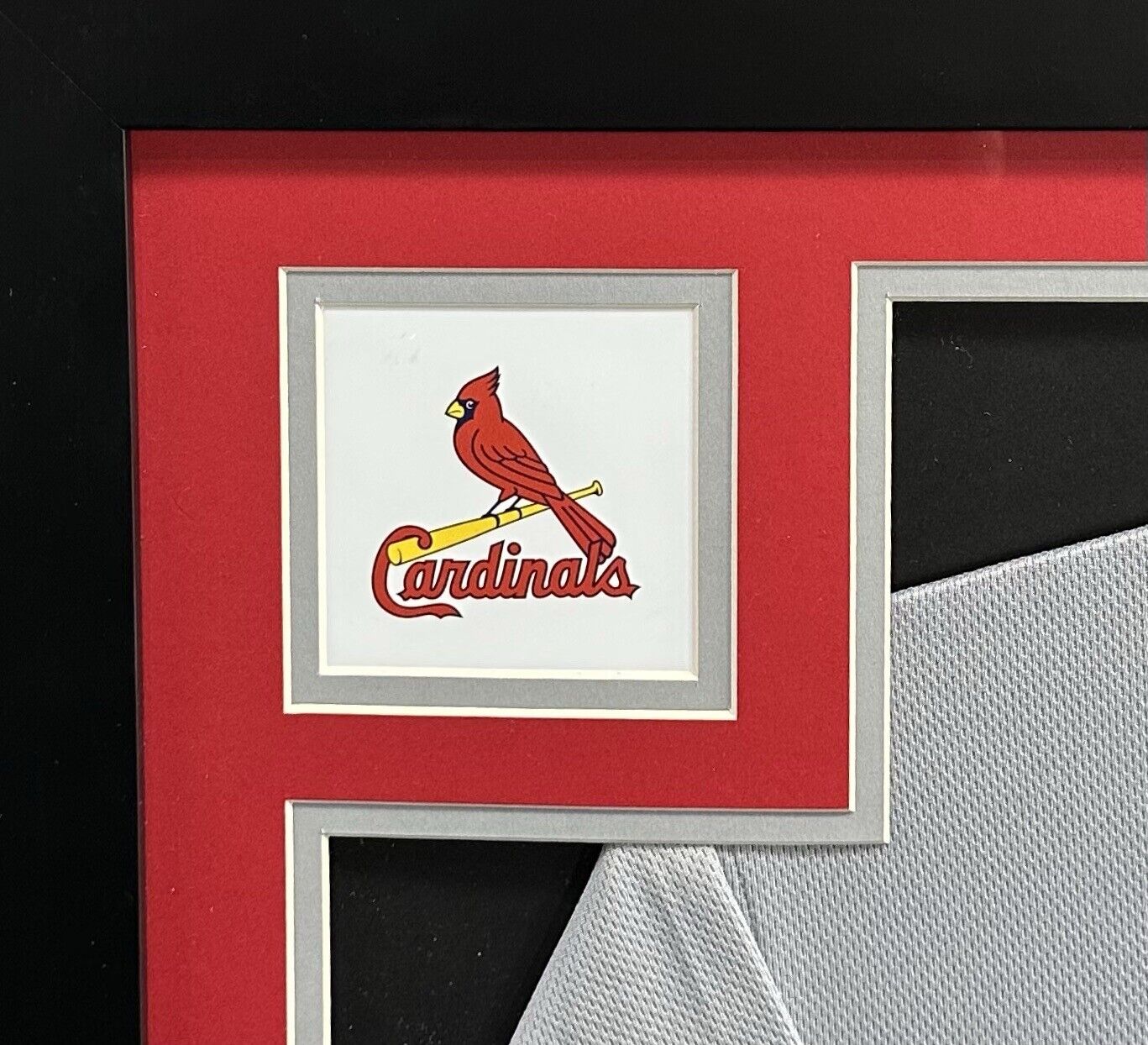 Albert Pujols Signed Cardinals 34.5x42.5 Custom Framed Jersey