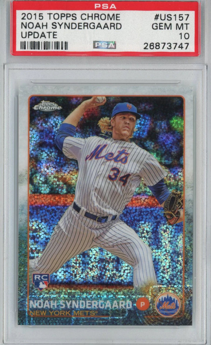 Graded 2015 Topps Chrome Update Noah Syndergaard #US157 Rookie RC Card PSA 10 Image 1