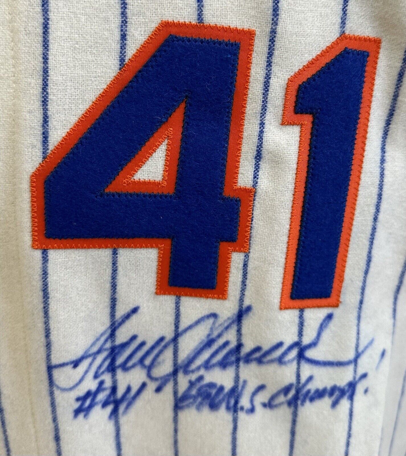 Tom Seaver Signed Mitchell & Ness Authentic Mets Jersey 1969 WS