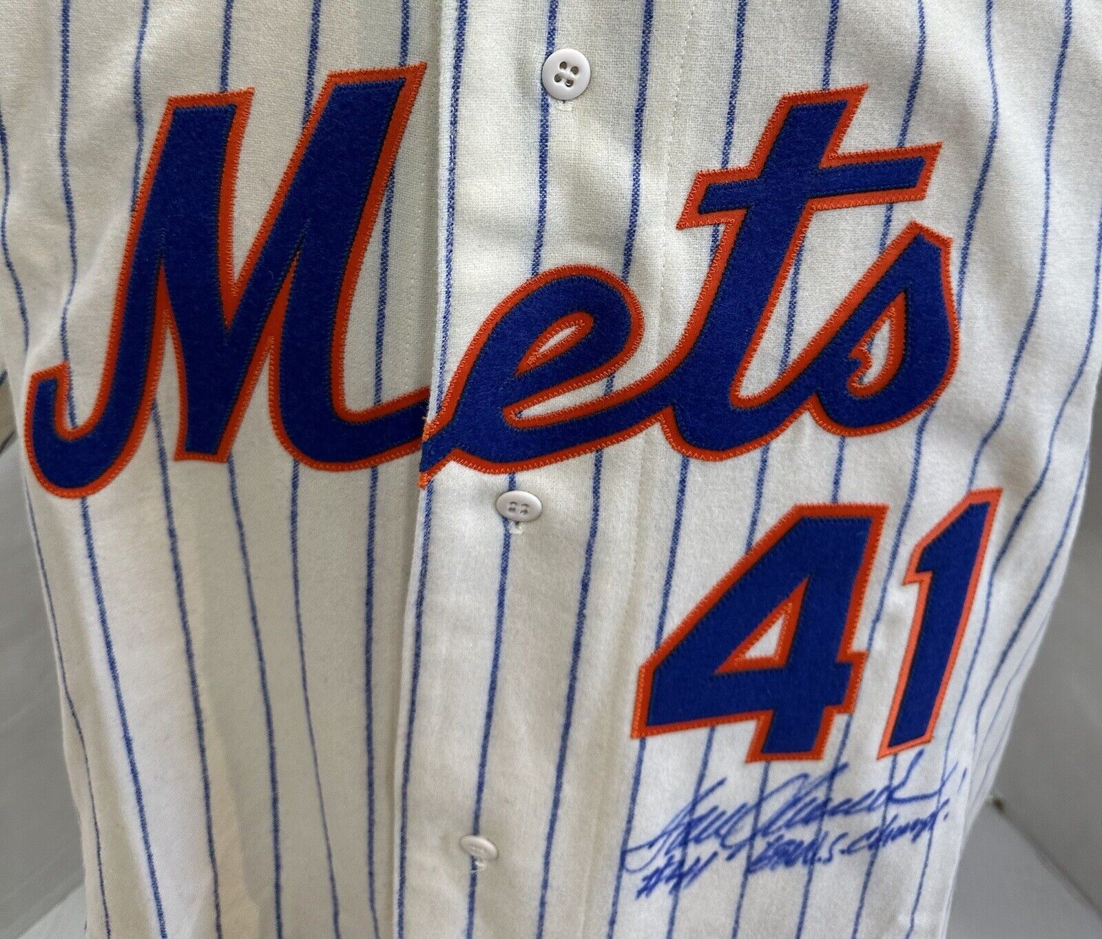 Beautiful Tom Seaver Signed New York Mets Mitchell & Ness Jersey Framed  Steiner
