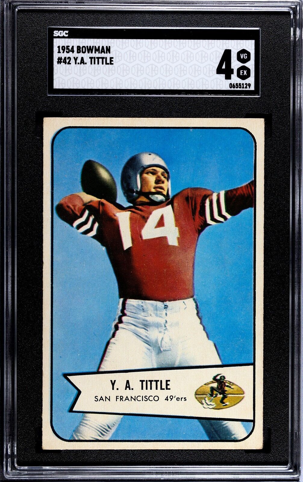 : 1954 Bowman # 42 Y.A. Tittle San Francisco 49ers