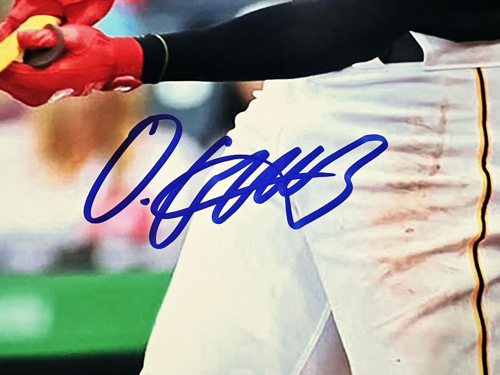 Oneil Cruz Autographed 16x20 Photo Pittsburgh Pirates Beckett BAS QR Stock  #218689