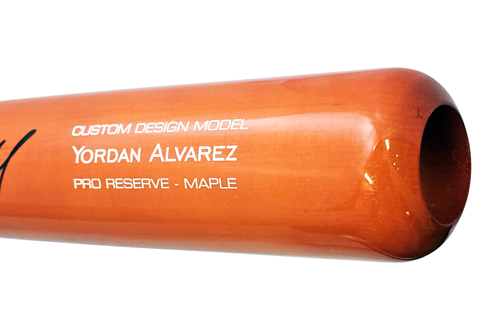 Yordan Alvarez Autographed Orange Victus Player Model Bat Houston Astros  Beckett BAS Witness Stock #220438