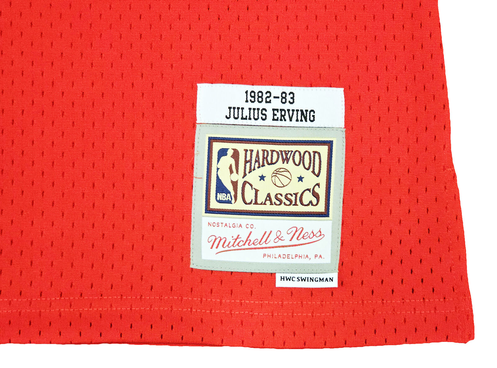 Julius Dr. J Erving Signed 76ers Blue M&N Hardwood Classics