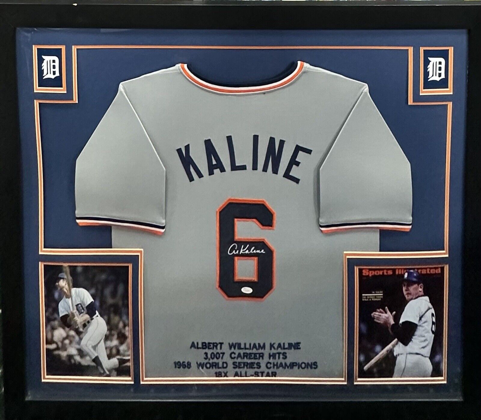Al Kaline Detroit Tigers Autographed Majestic Replica Jersey with Multiple  Inscriptions - Limited Edition 1 of 1