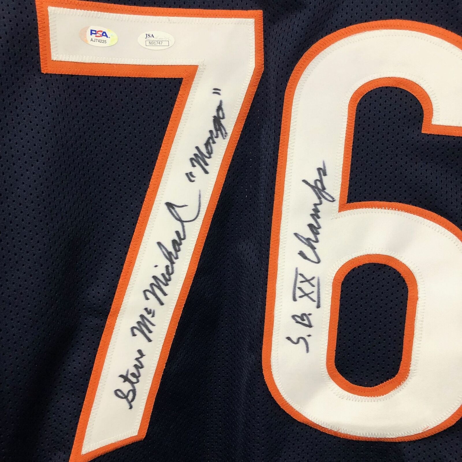 STEVE McMICHAEL Signed Jersey PSA/DNA Chicago Bears Autographed MONGO –  CollectibleXchange