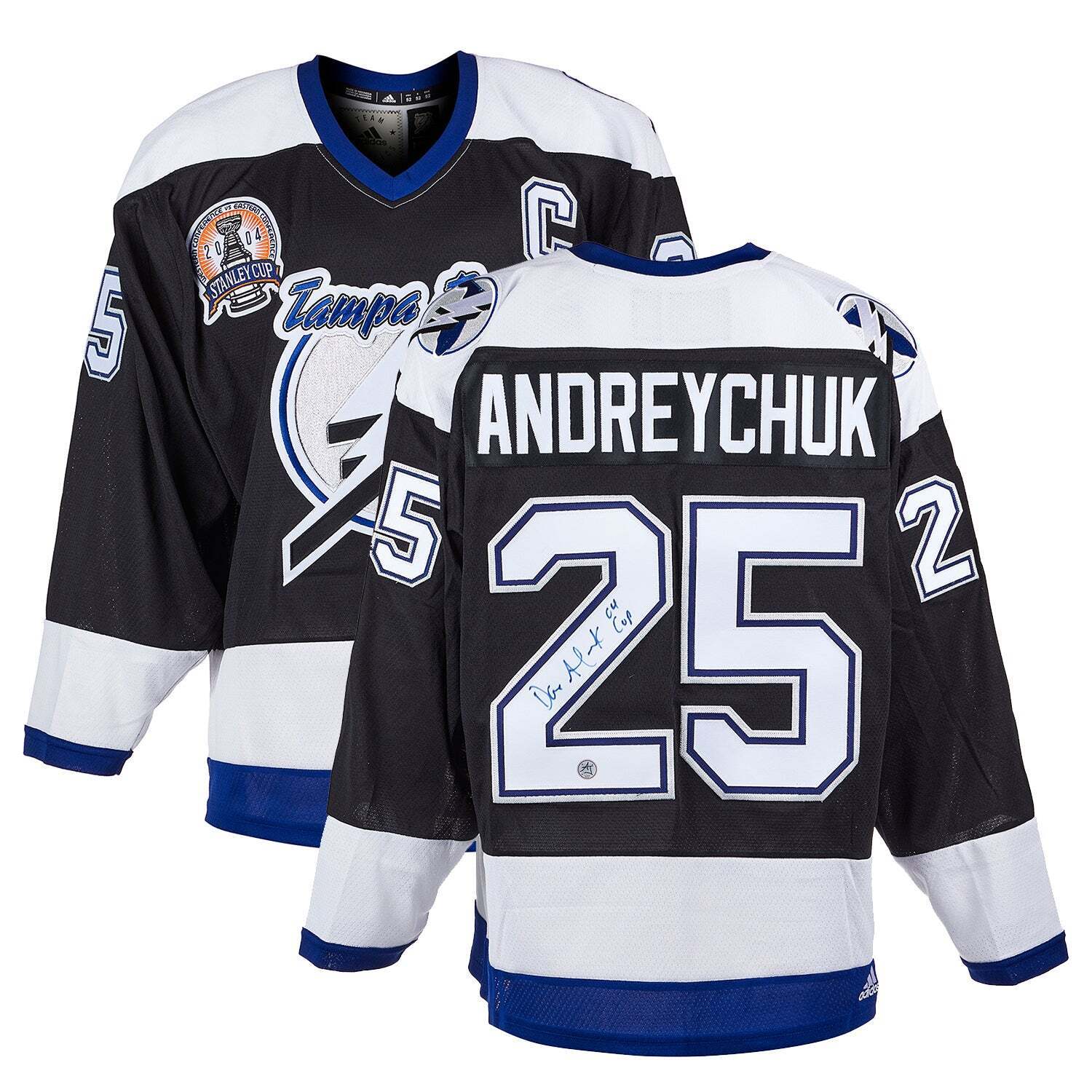 Dave Andreychuk Signed Tampa Bay Lightning 2004 Cup Adidas Jersey