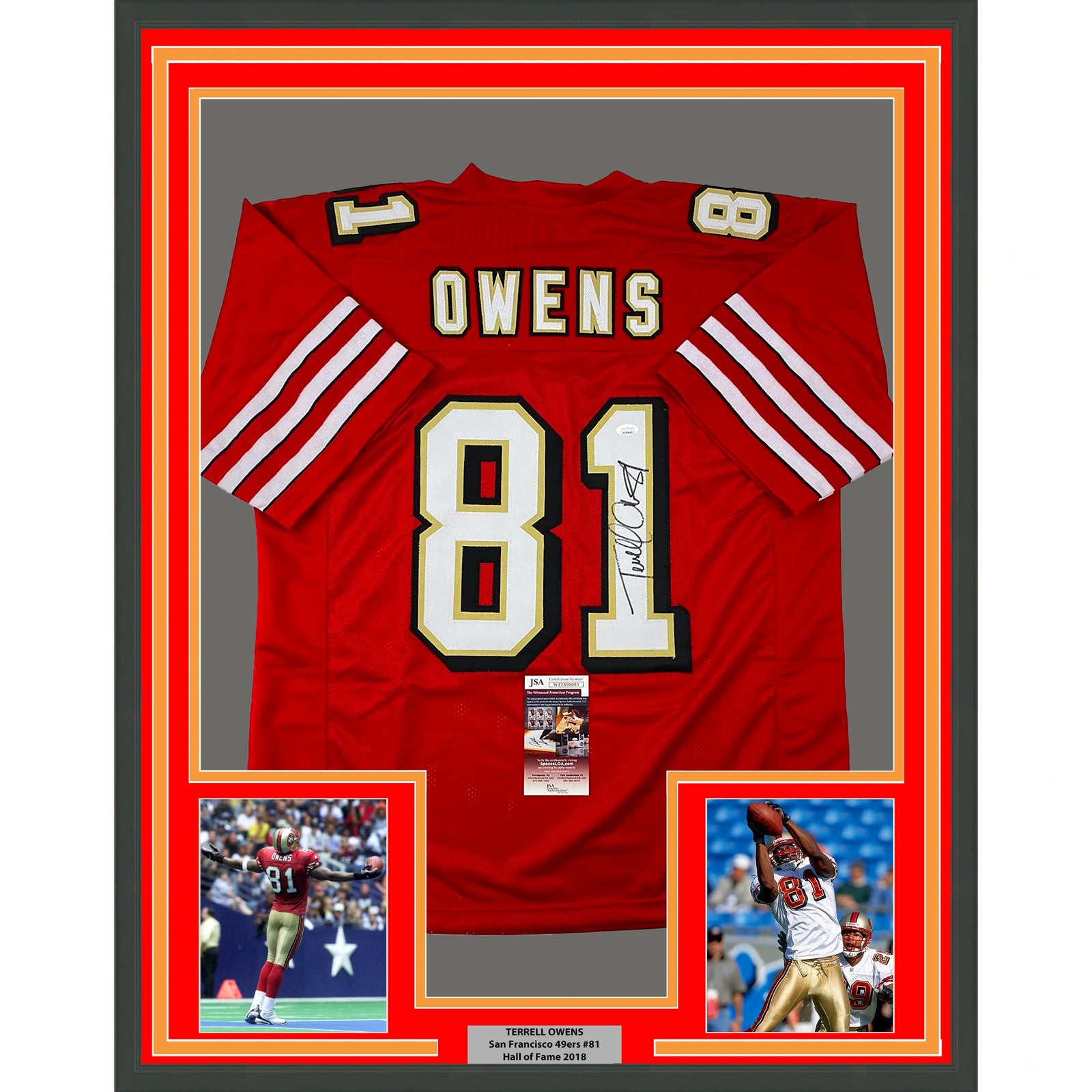 Terrell Owens Signed 49ers Jersey (JSA COA & Owens Hologram)