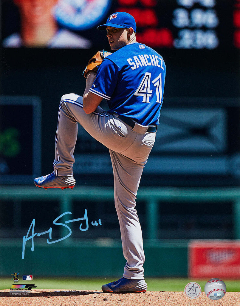 Aaron Sanchez Autographed Toronto Blue Jays Baseball Majestic