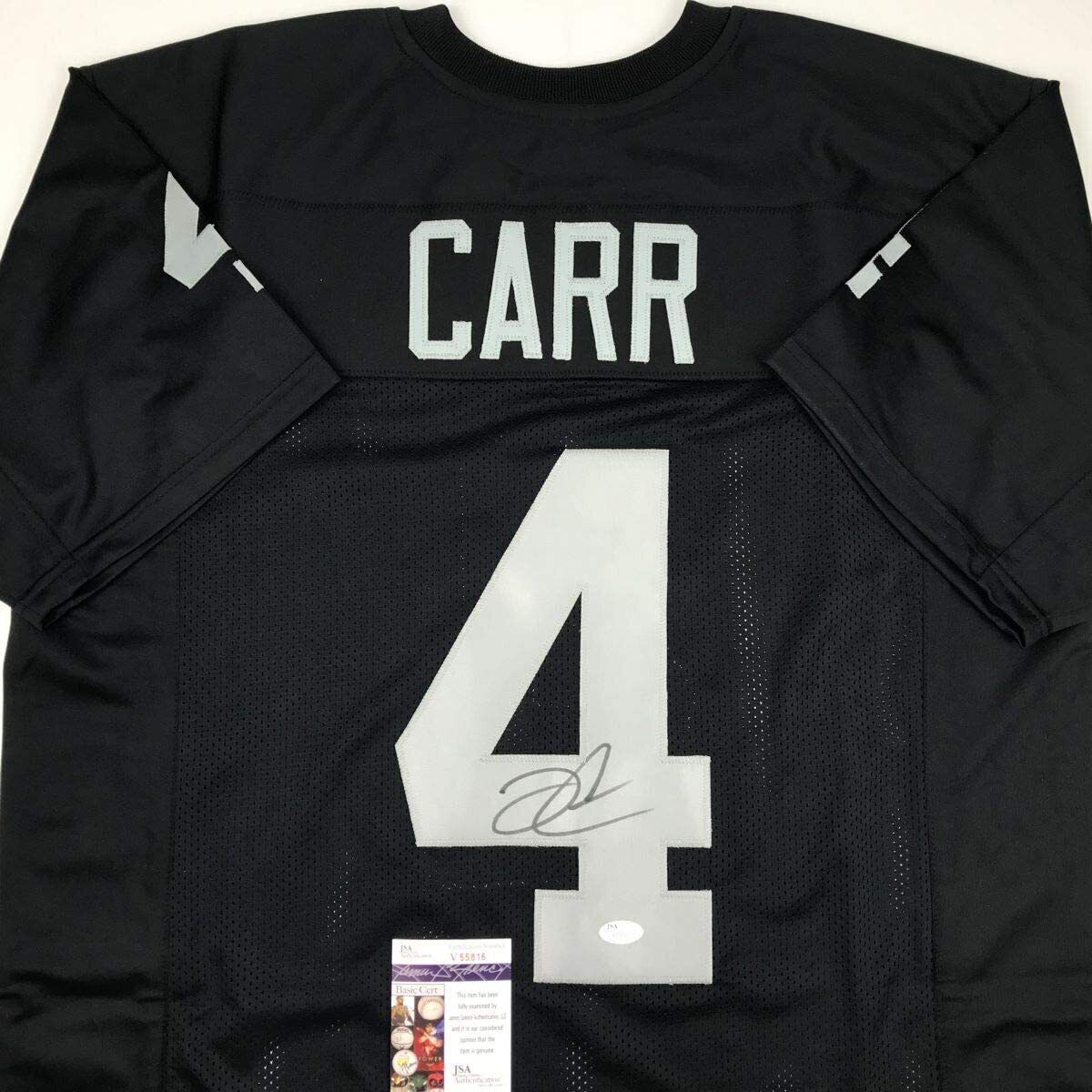 Derek Carr Autographed Oakland Custom Black Football Jersey