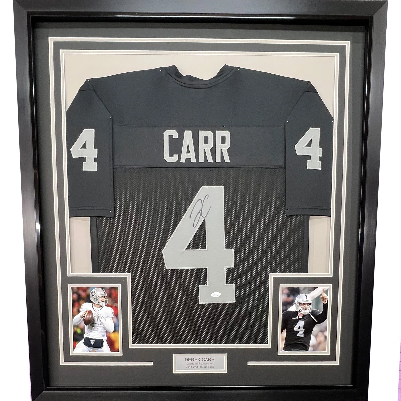 Derek Carr Oakland/Las Vegas Raiders Signed Jersey - Black - JSA