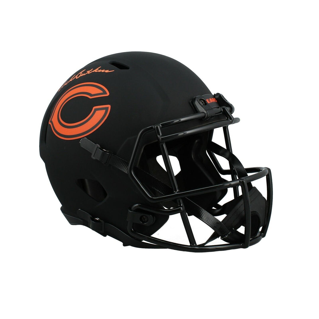 Dick Butkus Hand Signed Eclipse Black Full Size Helmet Chicago Bears JSA COA Image 3