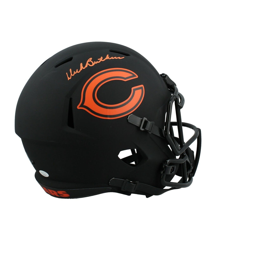 Dick Butkus Hand Signed Eclipse Black Full Size Helmet Chicago Bears JSA COA Image 12