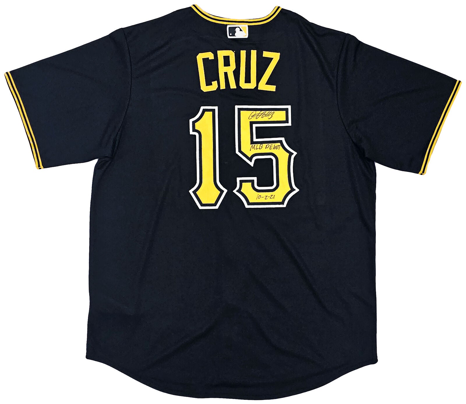 PIRATES ONEIL CRUZ AUTOGRAPHED WHITE NIKE JERSEY SIZE L MLB DEBUT