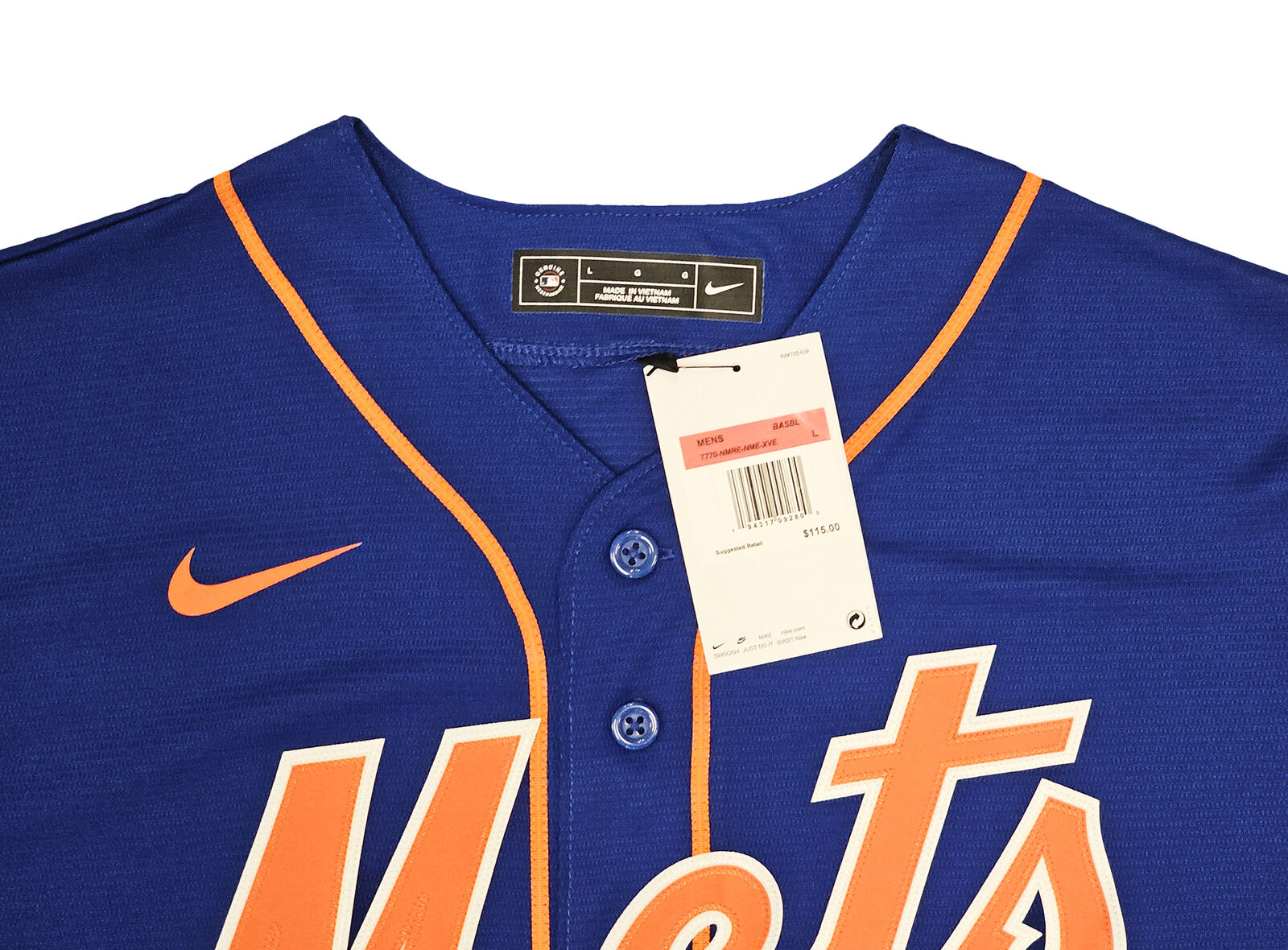 New York Mets Francisco Alvarez Autographed Blue Nike Jersey Size
