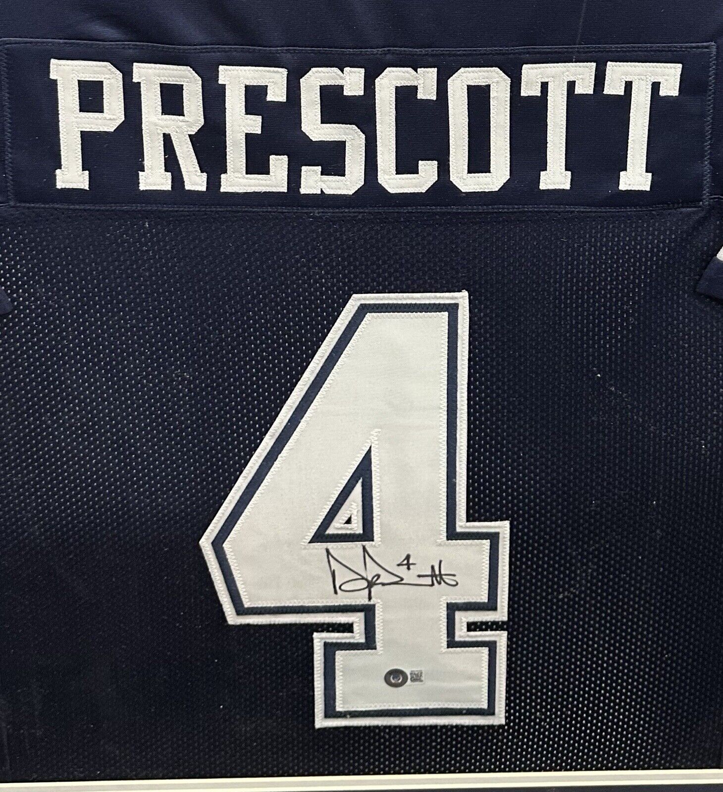 Dallas Cowboys Dak Prescott Autographed Framed Blue Jersey Beckett BAS –  Super Sports Center