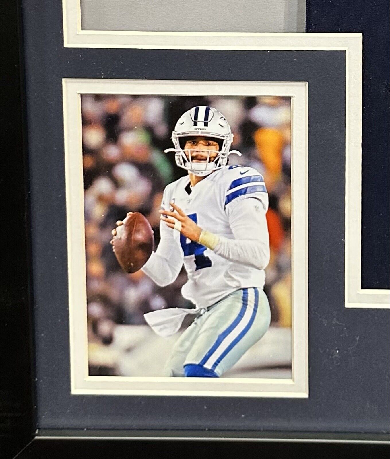 Dak Prescott Autographed/Signed Pro Style Framed Blue XL Jersey