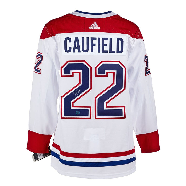 Cole Caufield Montreal Canadiens Signed White Adidas Jersey Image 1