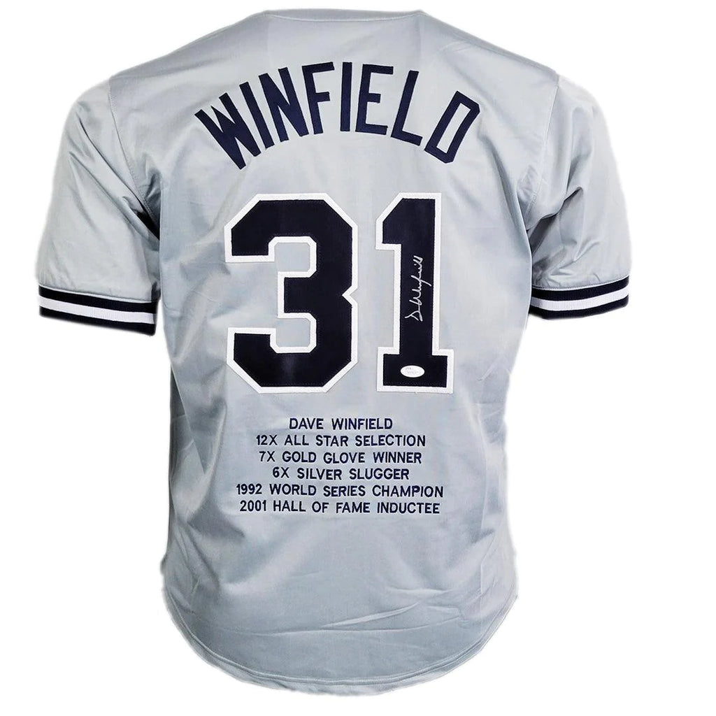 Dave Winfield Signed New York Yankee Jersey (JSA COA) 12xAll Star