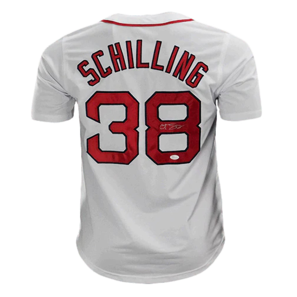 Autographed/Signed Curt Schilling Boston White Baseball Jersey JSA COA at  's Sports Collectibles Store