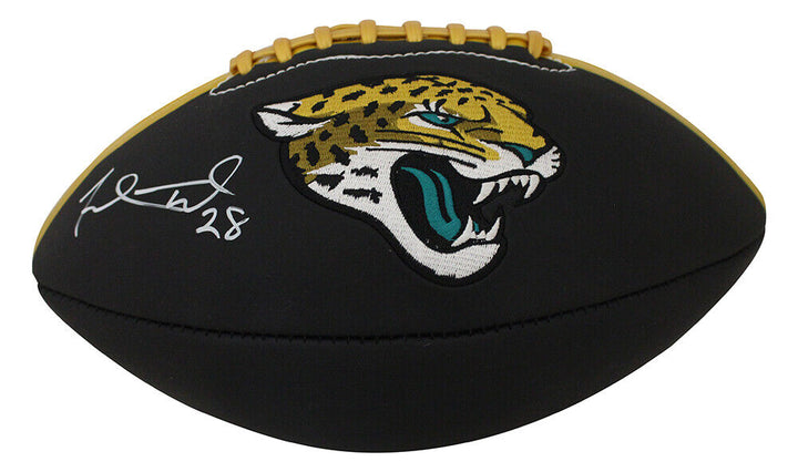 Fred Taylor Autographed Jacksonville Jaguars Black Logo Football BAS 31371 Image 1