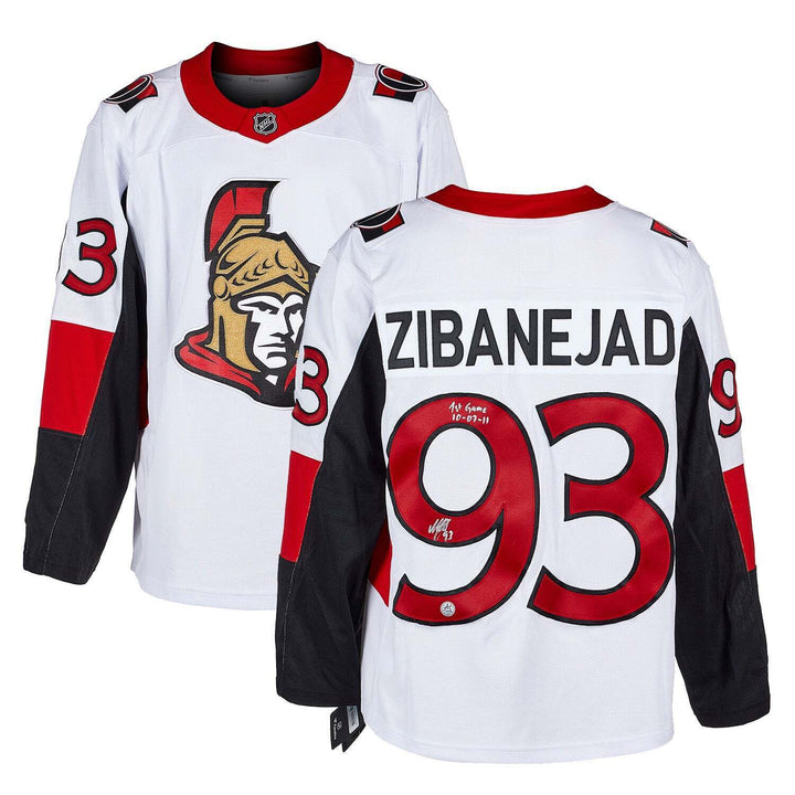 Mika Zibanejad Ottawa Senators Signed & Dated 1st Game Fanatics Jersey Image 3