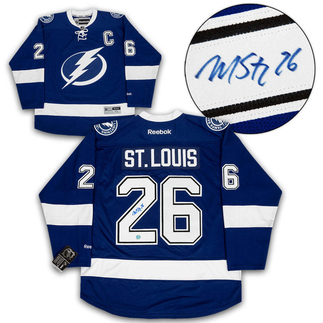 Martin St Louis Tampa Bay Lightning Autographed Reebok Jersey Image 1