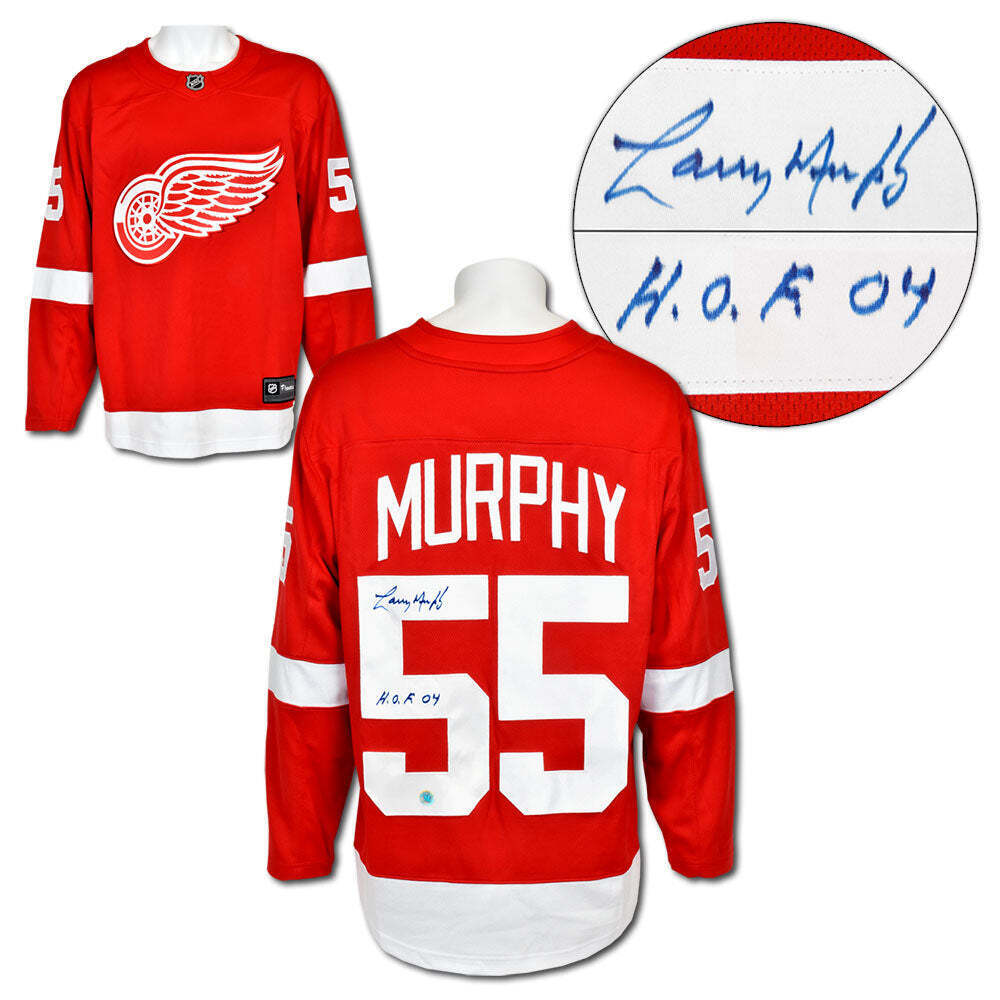 Larry Murphy Detroit Red Wings Signed Retro Fanatics Jersey Image 1
