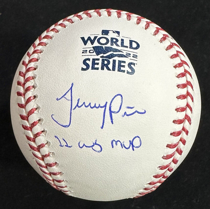 Jeremy Pena Astros Signed 2022 World Series Baseball Rookie Ws Mvp Auto MLB COA Image 1
