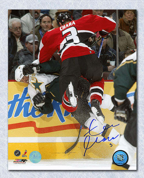 Zdeno Chara Ottawa Senators Autographed Thumps Modano 8x10 Photo Image 1