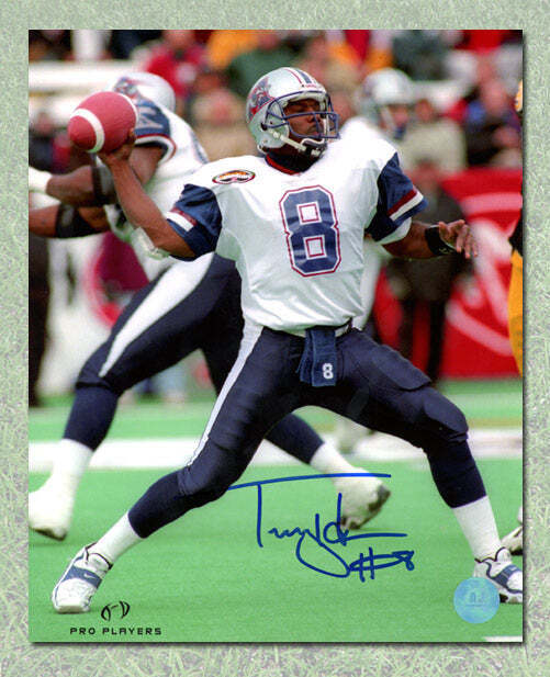 Tracy Ham Montreal Alouettes Autographed CFL Football 8x10 Photo Image 1
