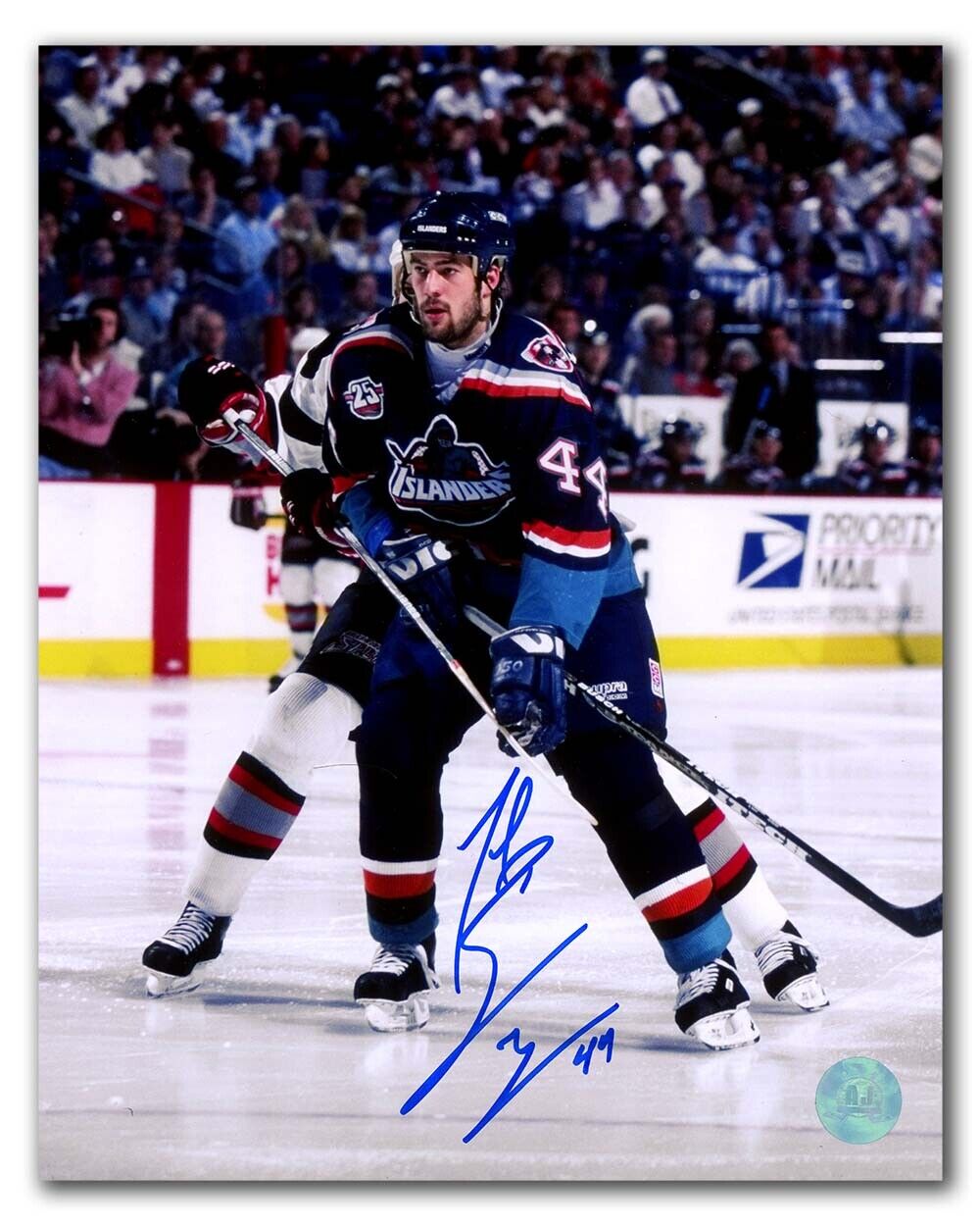 Todd Bertuzzi New York Islanders Autographed Fisherman Jersey 8x10 Photo Image 1