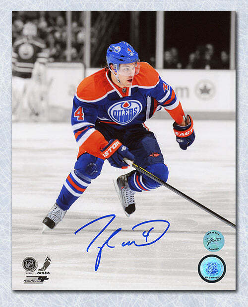Taylor Hall Edmonton Oilers Autographed Hockey Spotlight 8x10 Photo Image 1