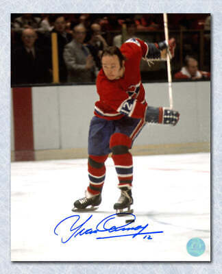 Yvan Cournoyer Montreal Canadiens Autographed Slapshot 8x10 Photo Image 1