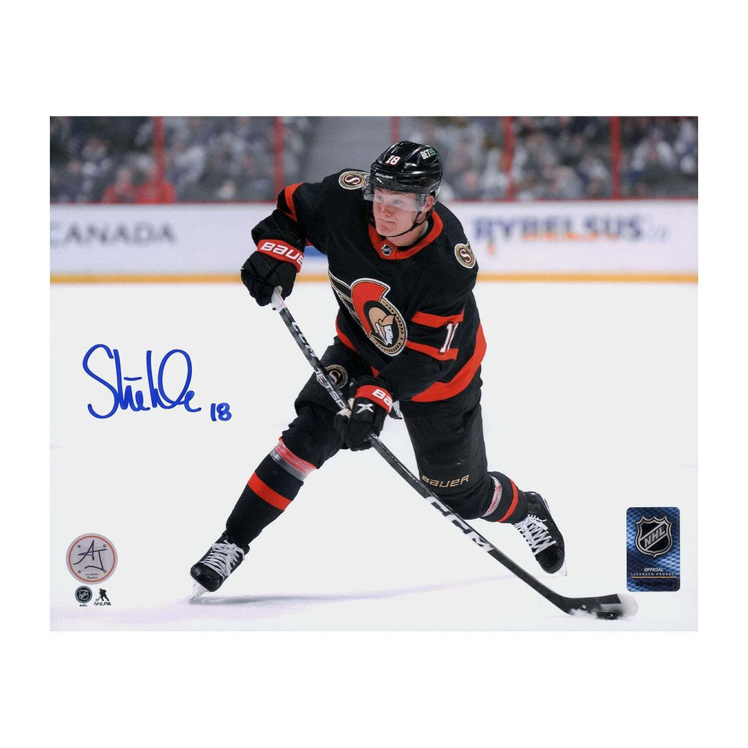 Tim Stutzle Autographed Ottawa Senators Slapshot 8x10 Photo Image 1
