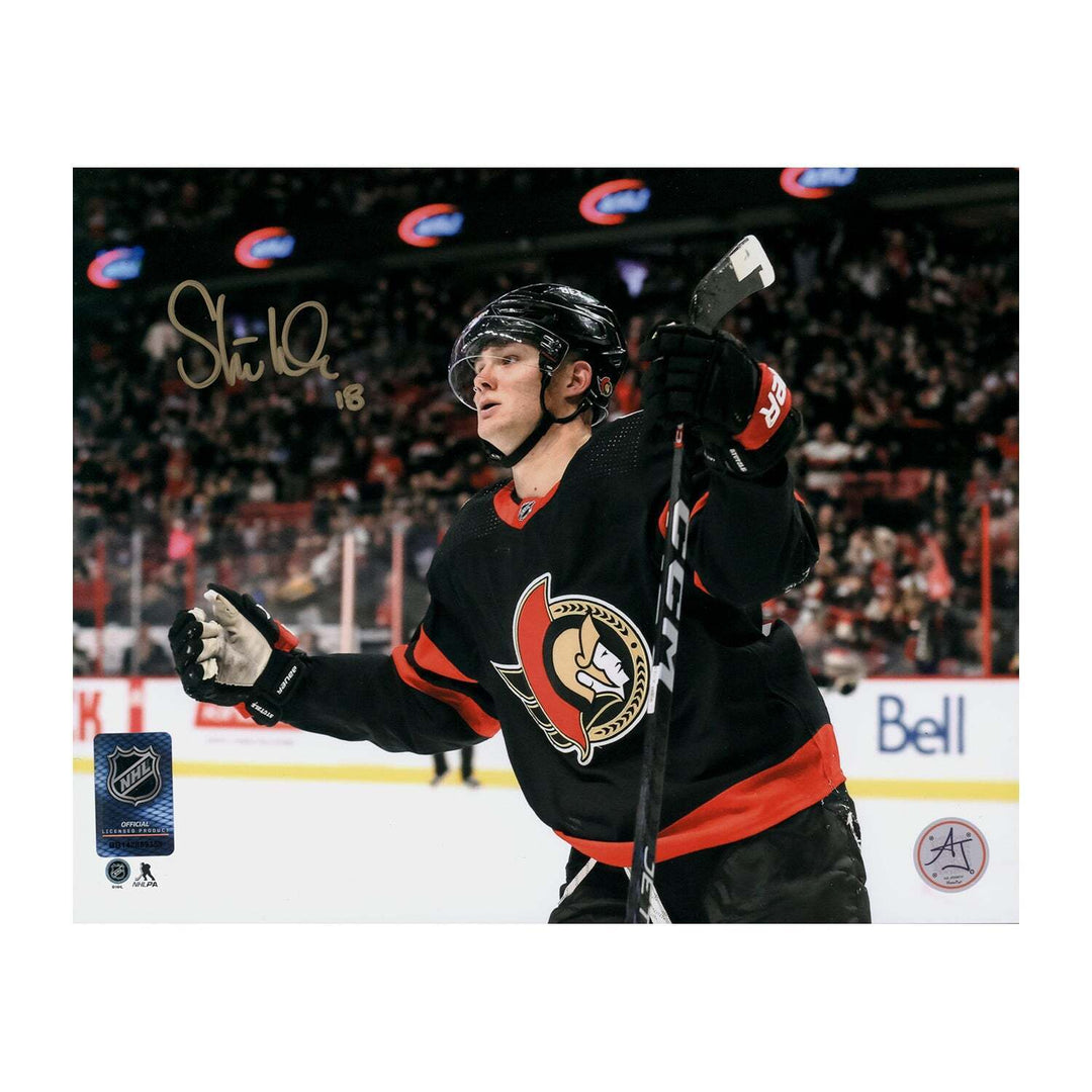 Tim Stutzle Signed Ottawa Senators Goal Celebration 8x10 Photo Image 1