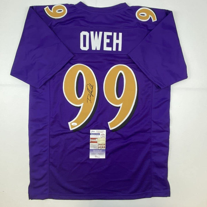 Autographed/Signed ODAFE OWEH Baltimore Color Rush Football Jersey JSA COA Auto Image 1