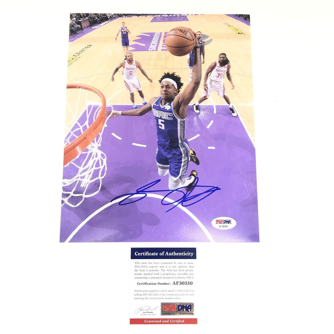 De'Aaron Fox Signed 8x10 photo PSA/DNA Sacramento Kings Autographed Image 1