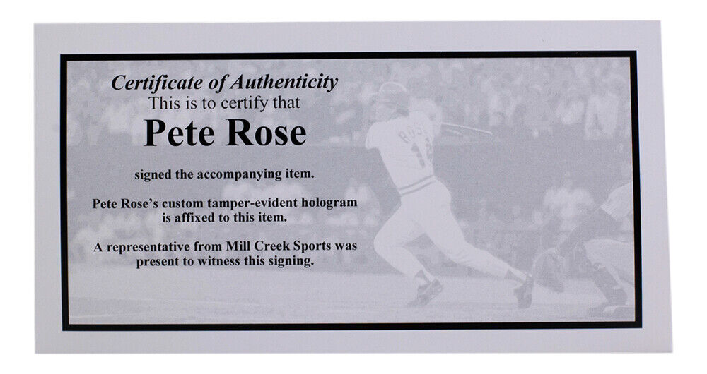 Pete Rose Signed Cincinnati Reds Black Mizuno Baseball Hit King Pete Rose COA Image 5